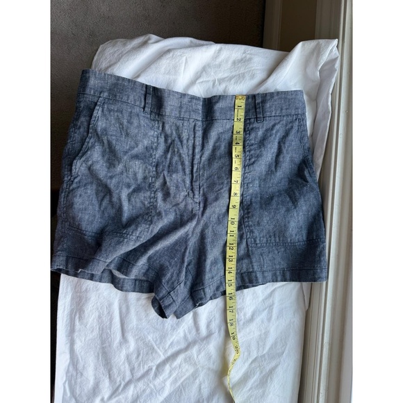 Ann Taylor Womens Shorts Size 14 Blue Linen Cotton Blend Casual‎ Summer - Picture 7 of 9